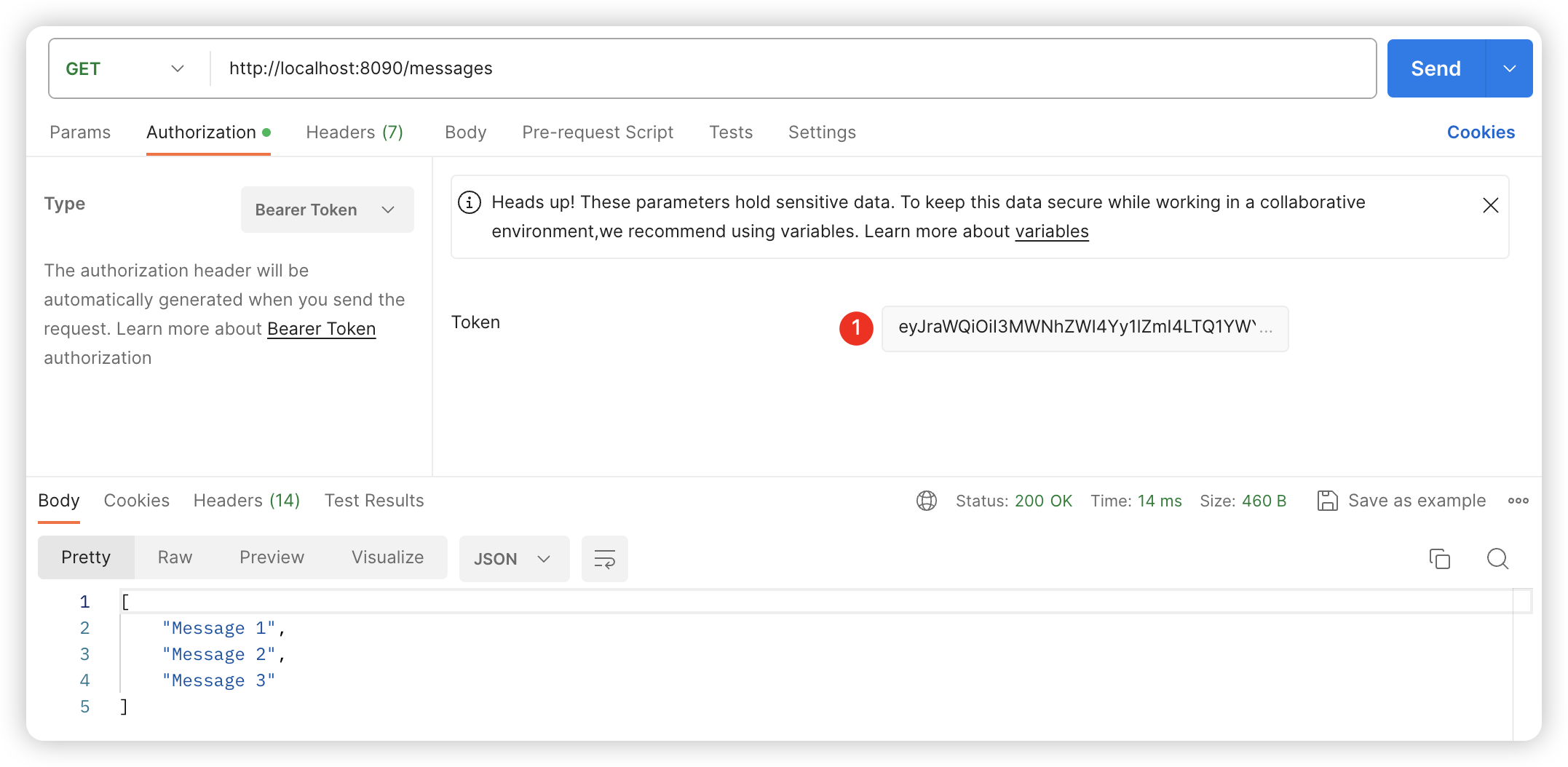 客户端模式获取令牌