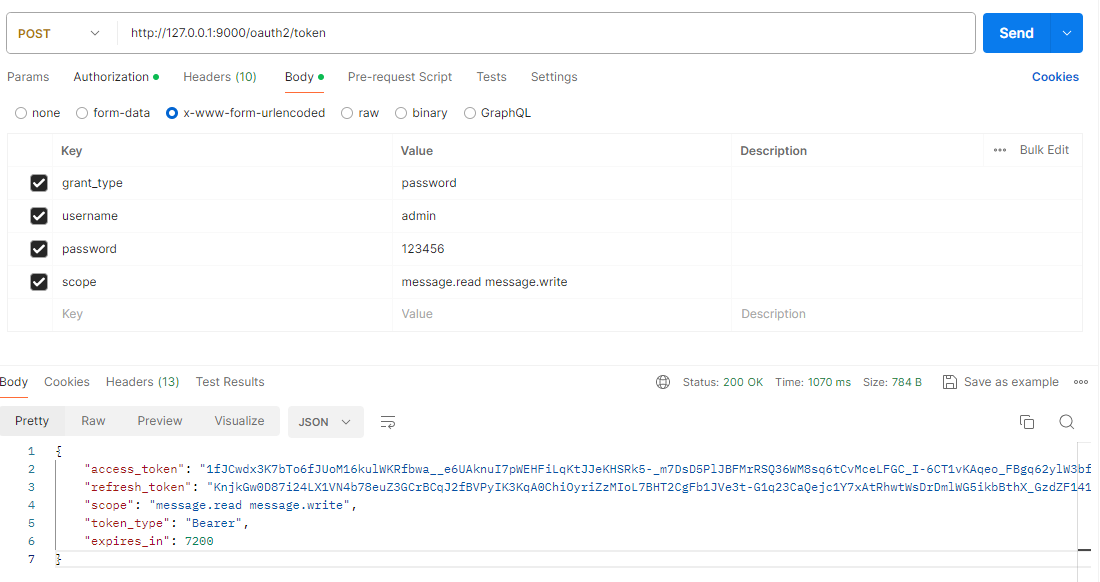 客户端模式获取令牌
